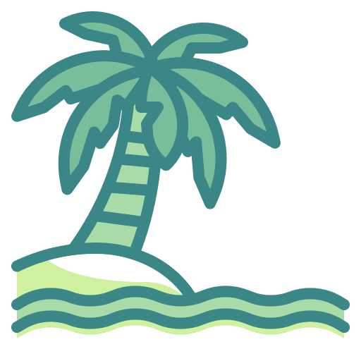 Palm sea palm summer icon