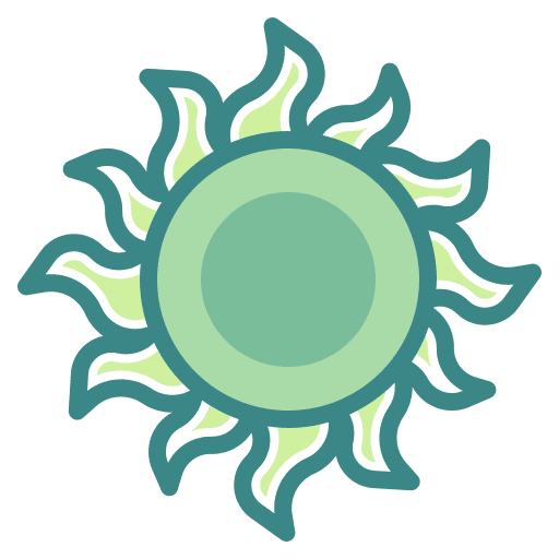 Sun summer weather forecast icon