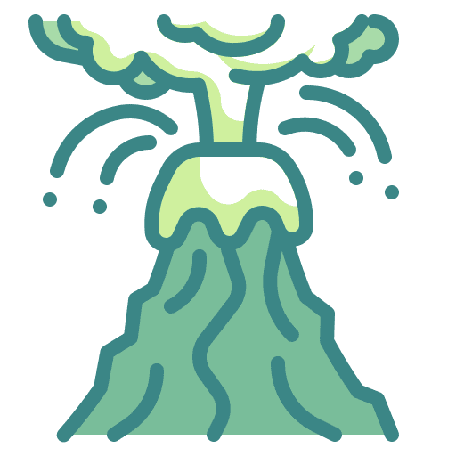 Volcano eruption volcano lava icon