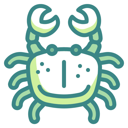 Crab claw seafood aquarium icon