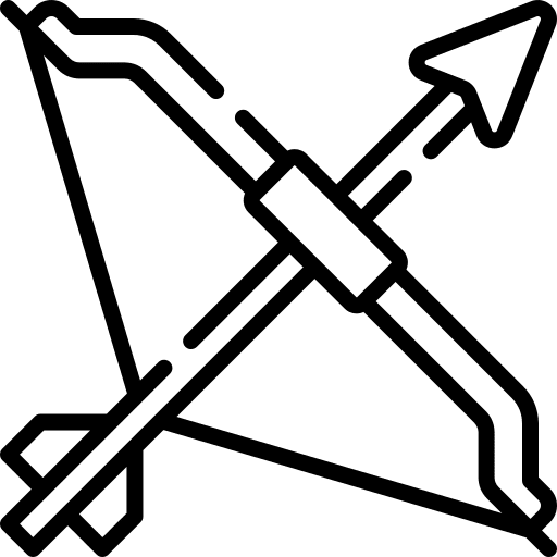 Bow and arrow weapon miscellaneous bow and arrow icon