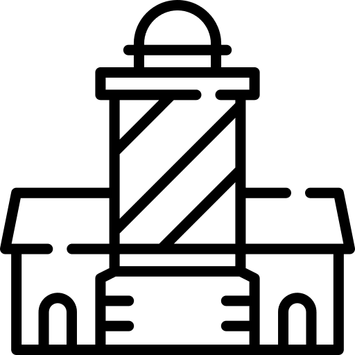 Lighthouse light guide illumination icon