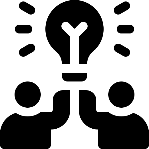 Partner creativity idea light bulb icon