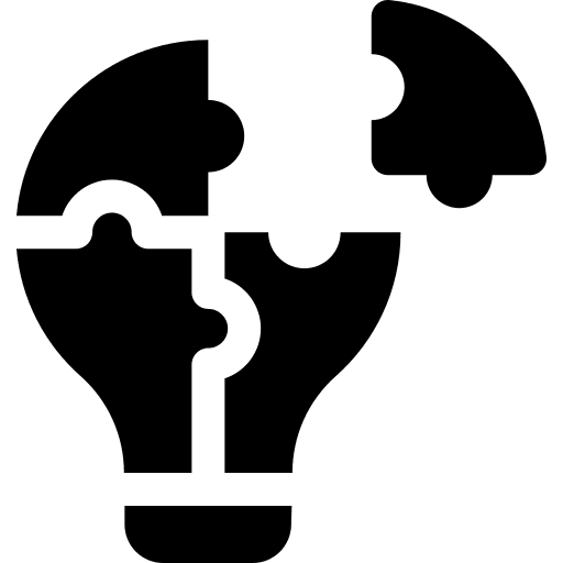 Solution puzzle creativity idea icon
