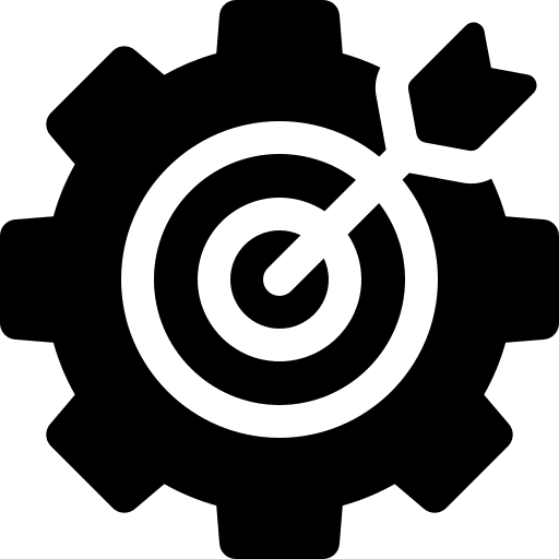 Taget aim business and finance process icon Taget aim business and finance process icon