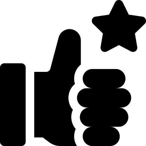 Acknowledgement like feedback thumbs up icon