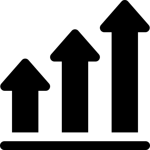 Growth benefit business and finance statistics icon