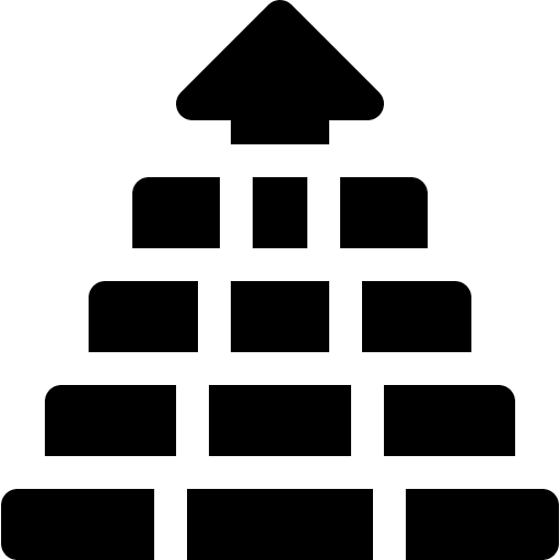 Success piramid purpose goal icon Success piramid purpose goal icon