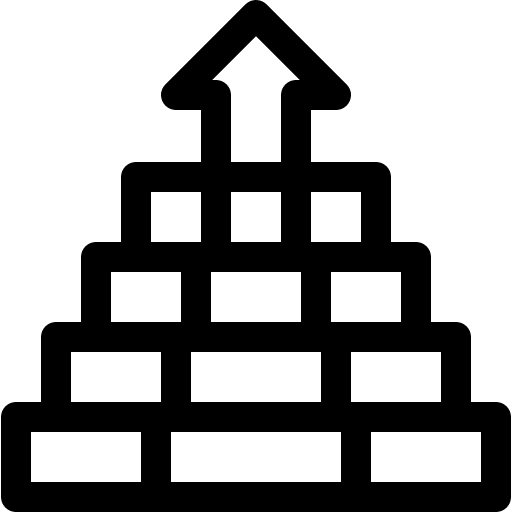 Success purpose piramid objective icon Success purpose piramid objective icon