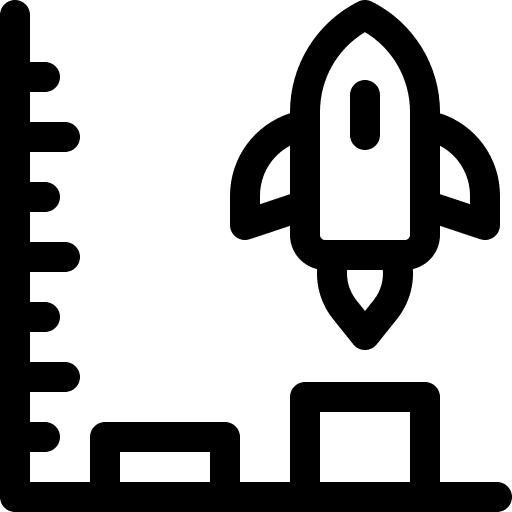 Startup rocket startup idea icon Startup rocket startup idea icon