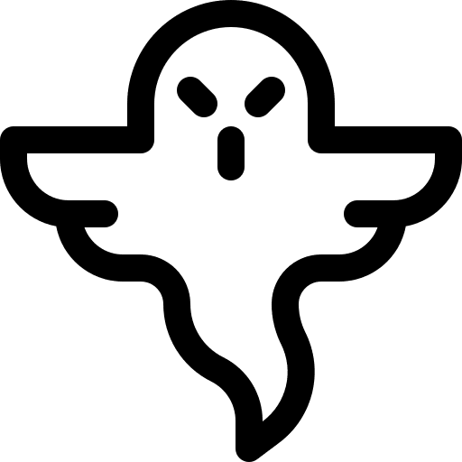 Ghost phantom paranormal fear icon