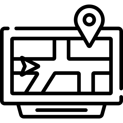 Gps pin screen travel icon