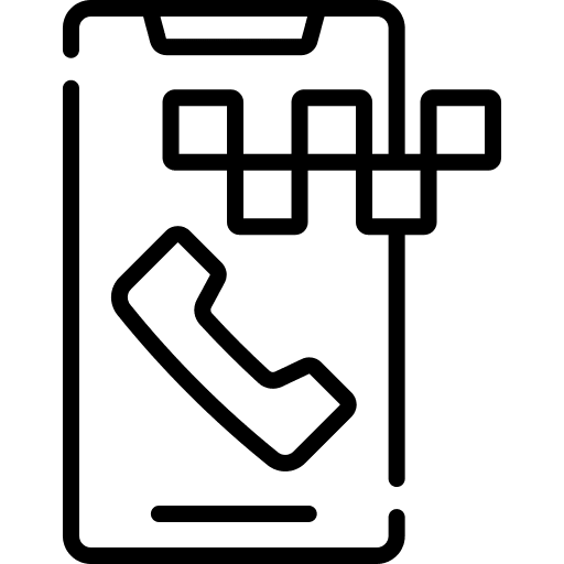 Calling mobile phone taxi calling icon Calling mobile phone taxi calling icon