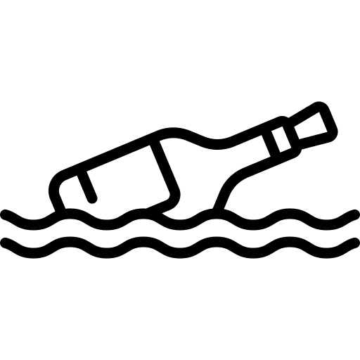 Message in a bottle piracy communications sea icon Message in a bottle piracy communications sea icon