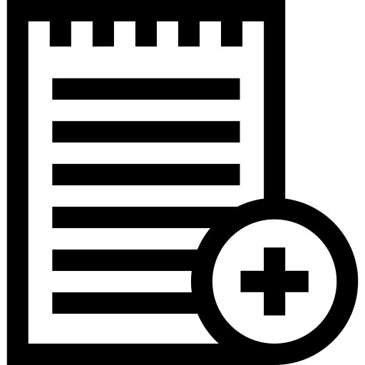 Add text plus document icon