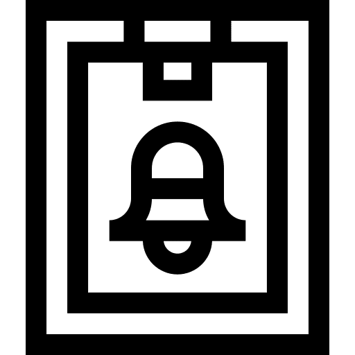 Clipboard archive task notification bell icon Clipboard archive task notification bell icon
