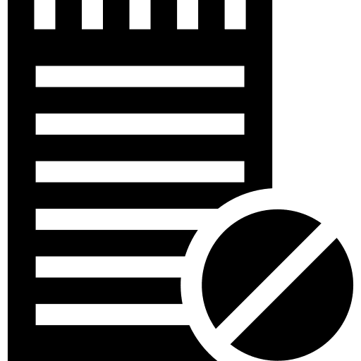 Blocked ui document file icon