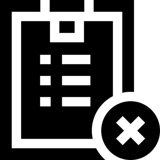 Clipboard cross clipboard cancel icon