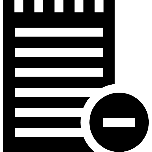 Delete notes document list icon