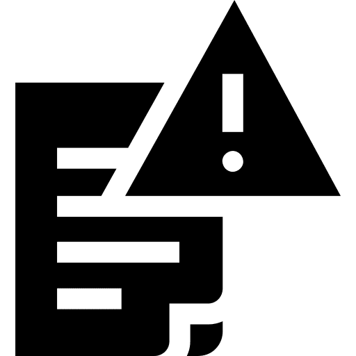 Alert signal document warning icon Alert signal document warning icon