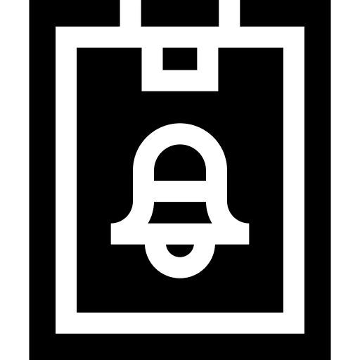 Clipboard note notification bell bell icon Clipboard note notification bell bell icon