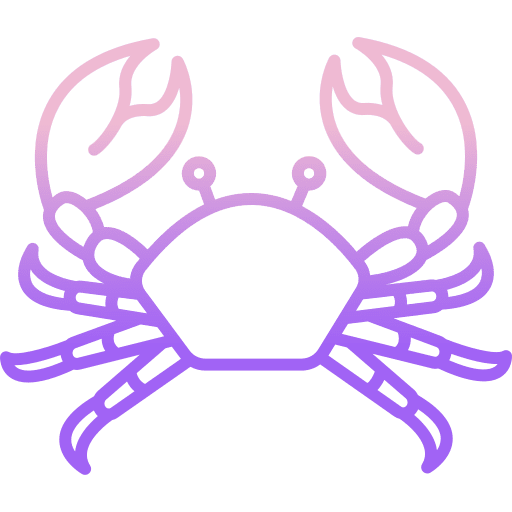 Crab animals aquarium summer icon