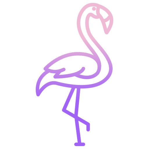 Flamingo bird fauna animals icon