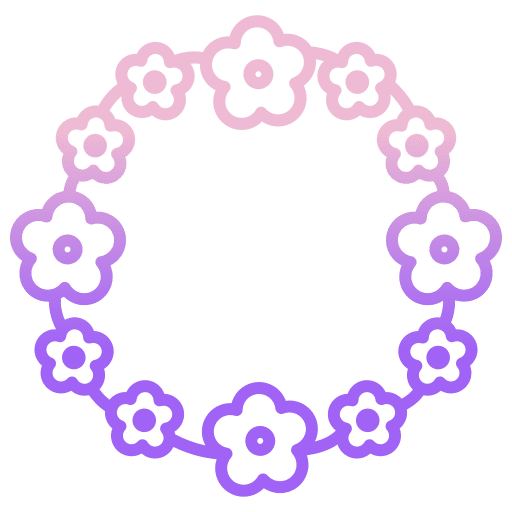 Garland travel crown flower icon