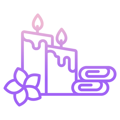 Candles aromatherapy treatment care icon Candles aromatherapy treatment care icon