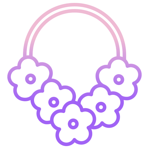 Flower hawaii necklace holidays icon Flower hawaii necklace holidays icon