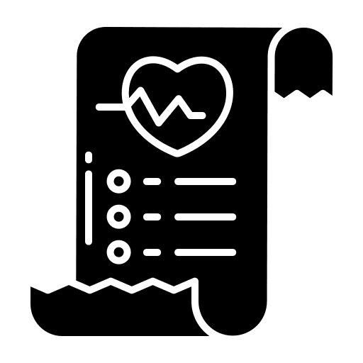Heart beat heart files and folders list icon