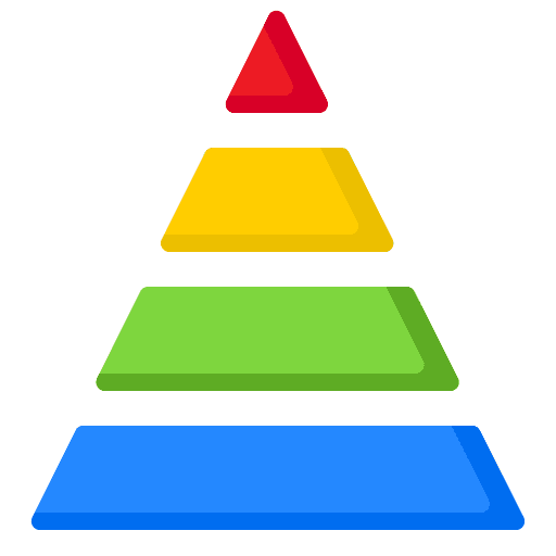 Piramid diagram piramid chart icon