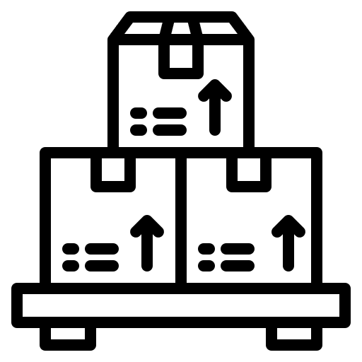 Distribution shipping package distribution icon