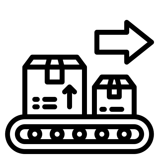 Distribution logistics belt shipping and delivery icon Distribution logistics belt shipping and delivery icon