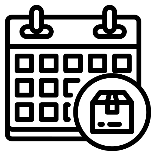 Calendar parcel calendar time and date icon Calendar parcel calendar time and date icon