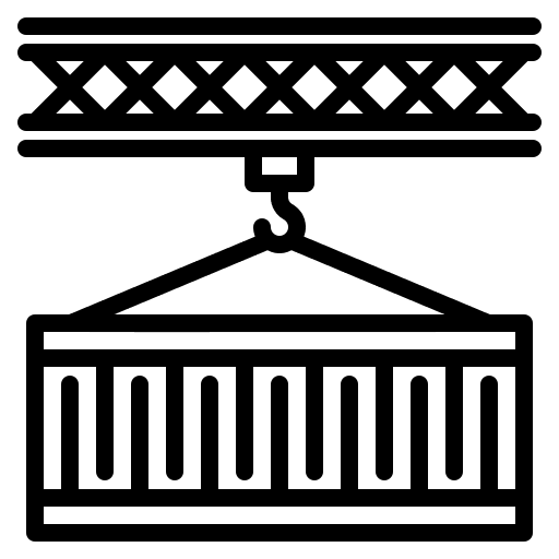 Container parcel delivery tranportation icon Container parcel delivery tranportation icon