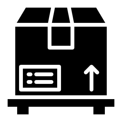 Parcel pallet parcel shipping icon