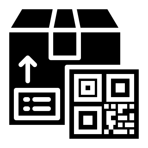 Qr code box logistic scan icon