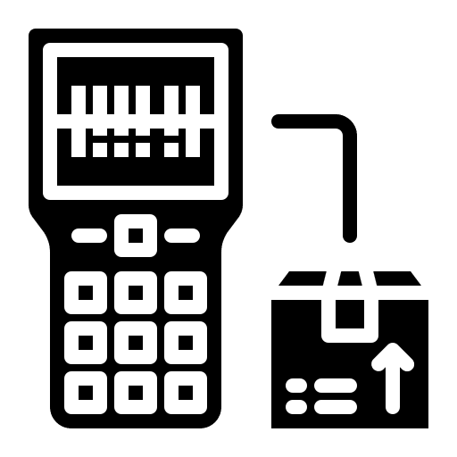 Barcode scan shipping and delivery shipping barcode scan icon