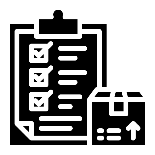 Delivery parcel box clipboard icon