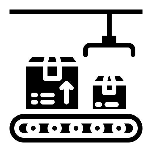Distribution logistics shipping and delivery shipment icon