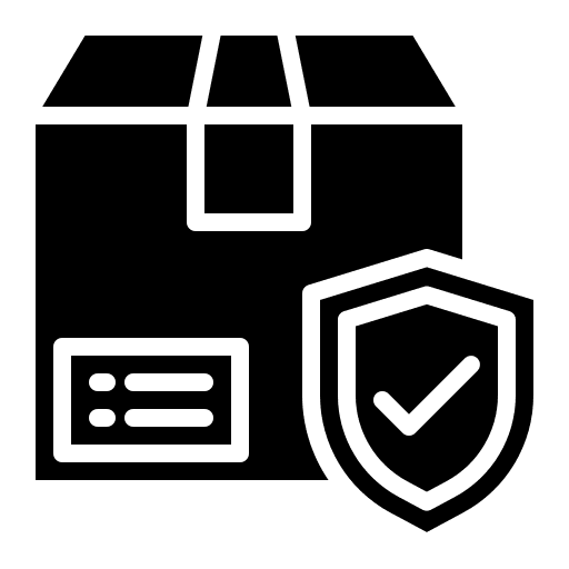 Protection logistic delivery safe box icon