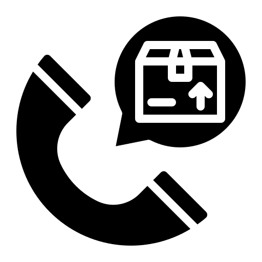 Telephone call telephone shipping and delivery parcel icon