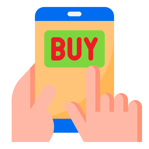 Buy button touch smartphone electronics icon