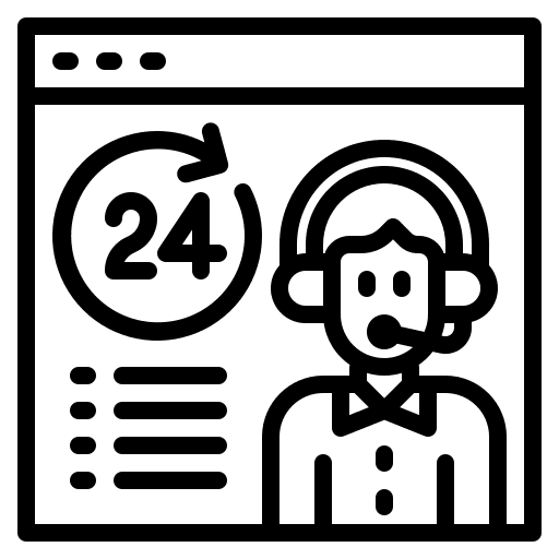 Call center support services online communications icon Call center support services online communications icon