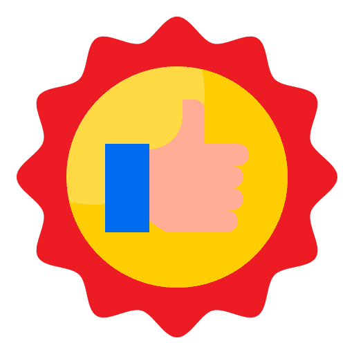 Quality thumb up like quality icon