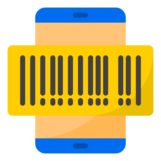Bar code scanner online shopping smartphone price icon Bar code scanner online shopping smartphone price icon