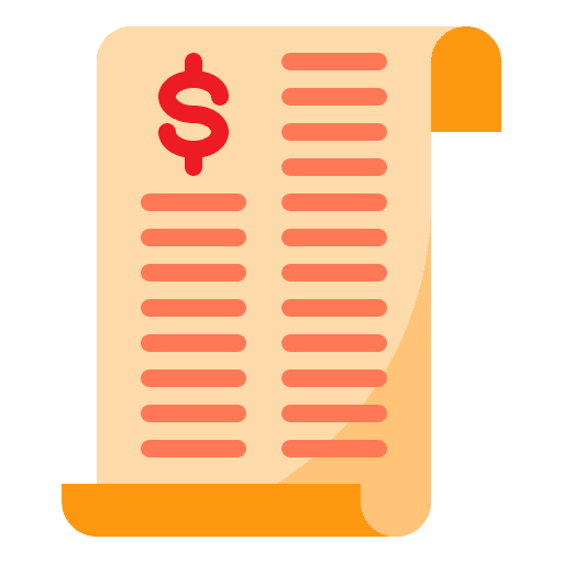 Bill receipt business and finance dollar icon Bill receipt business and finance dollar icon