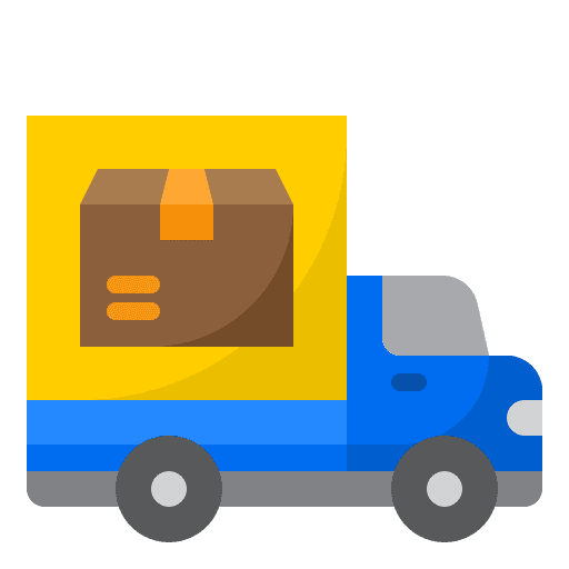 Delivery truck box logistic shipping and delivery icon Delivery truck box logistic shipping and delivery icon