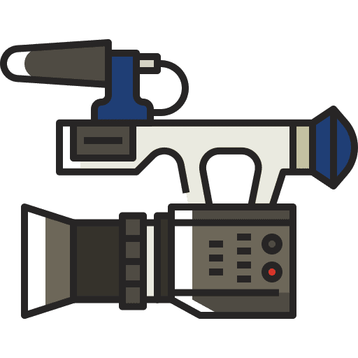 Camcorder entertainment record camera icon Camcorder entertainment record camera icon